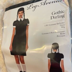 Leg Avenue Wednesday Addams - Gothic Darling | Halloween Costume Dress